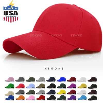 Loop Plain Baseball Cap Solid Color Blank Curved Visor Hat Adjustable Army s  eb-53386391